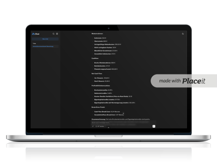 [Immobilienanalyse in Echtzeit]{.text-primary} – verständlich & prüfbar